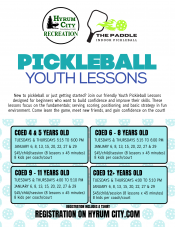 The Paddle Flyer for Pickleball January