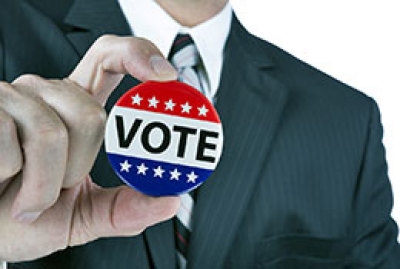 Persom with Vote Badge