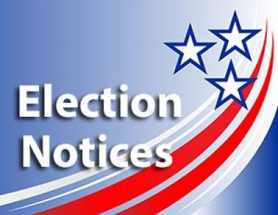 Sign with Election Notice