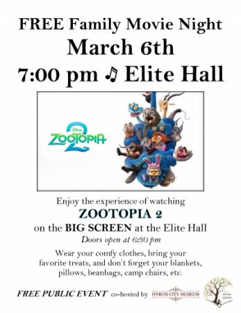 March 6, Movie Night @ Elite Hall March 6, Movie Night @ Elite Hall