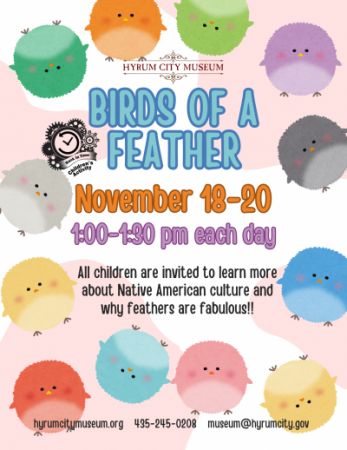 Back-in-Time: Birds of a Feather, November 18, 19, & 20 at 1pm Back-in-Time: Birds of a Feather, November 18, 19, & 20 at 1pm
