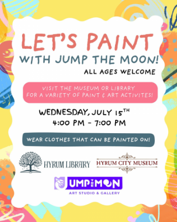 Let's Paint, Wednesday, July 15, 4-7pm Let's Paint, Wednesday, July 15, 4-7pm