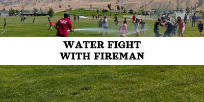 Water Fight With Fireman